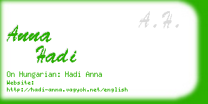 anna hadi business card